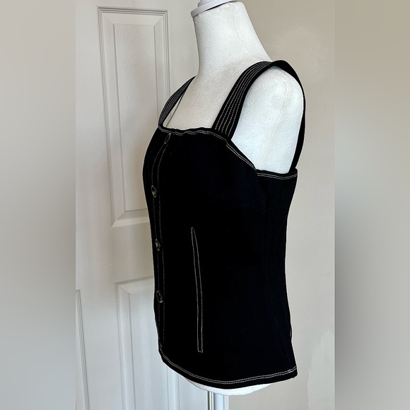 NWOT Anthropologie’s eri+ali Structured Button-Down Square Neck Top, L - Picture 3 of 10